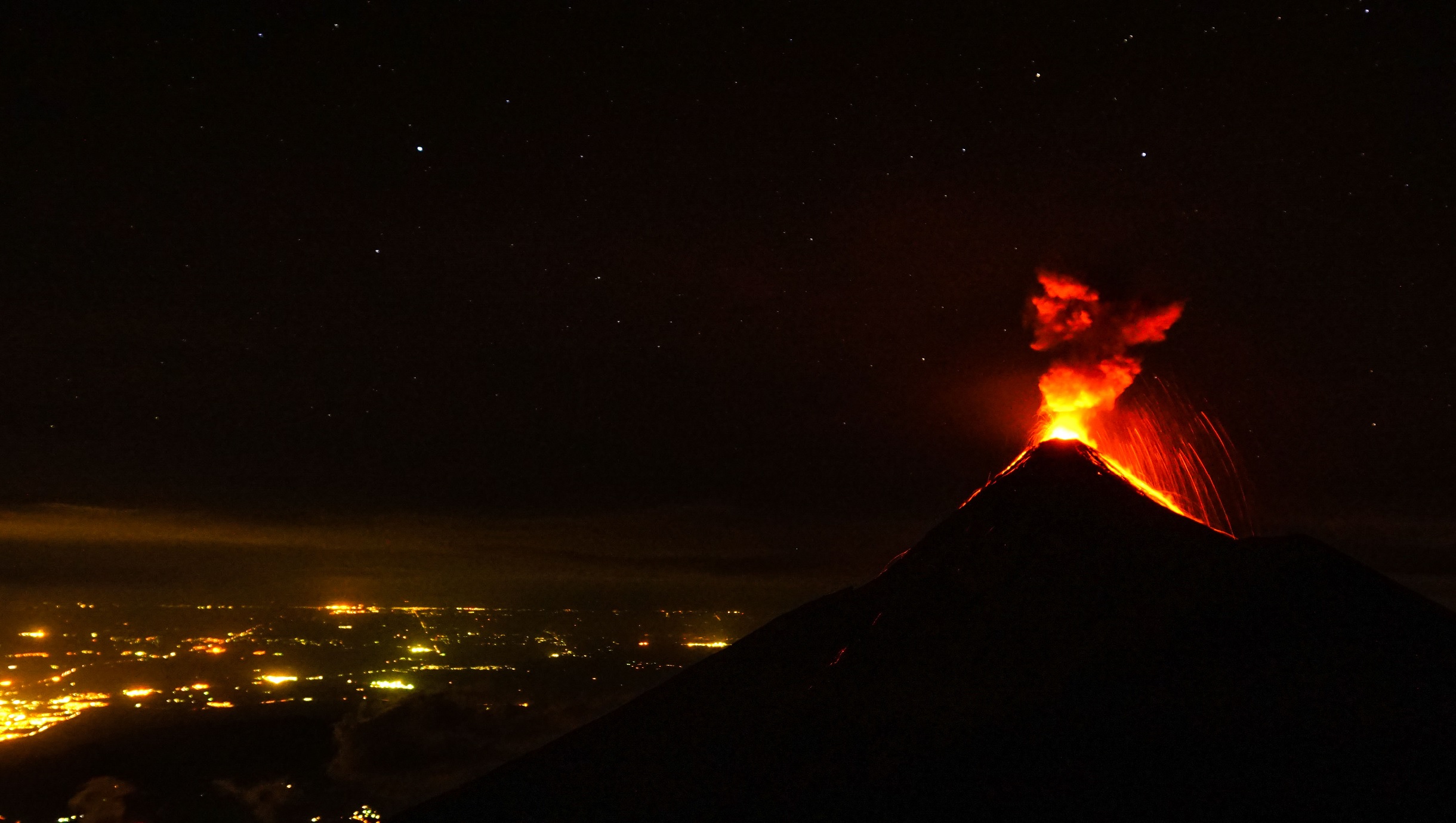 Erupting Volcano in Guatemala