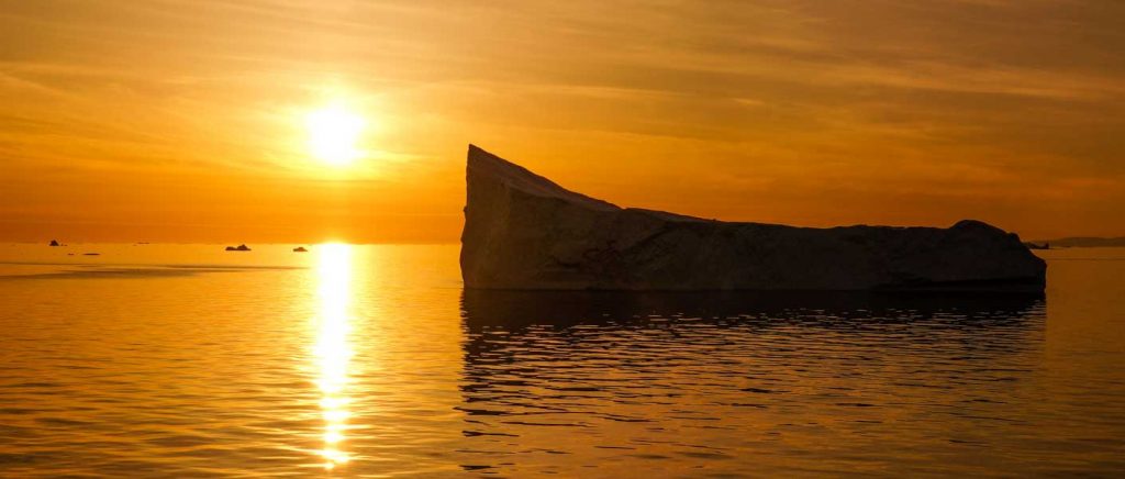 Greenland Iceberg at sunset